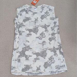 Merrell Hydro Hike Dress Sleeveless Grey  Ivory Zip Pocket Sz‎ Small Gorpcore